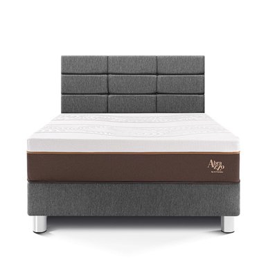 DORMITORIO PARAÍSO ROYAL ABRAZZO 1.5 PLAZAS + CABECERA BLOCKS GRIS + 1 ALMOHADA VISCOELÁSTICA - 3