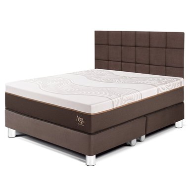 DORMITORIO PARAÍSO ROYAL ABRAZZO KING + CABECERA BLOCKS CHOCOLATE + 2 ALMOHADAS VISCOELÁSTICAS - 1