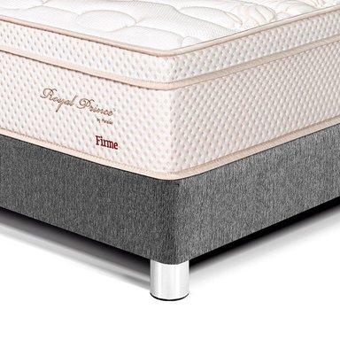 DORMITORIO PARAÍSO ROYAL PRINCE 2 PLAZAS + CABECERA BLOCKS GRIS + 2 ALMOHADAS VISCOELÁSTICAS - 2