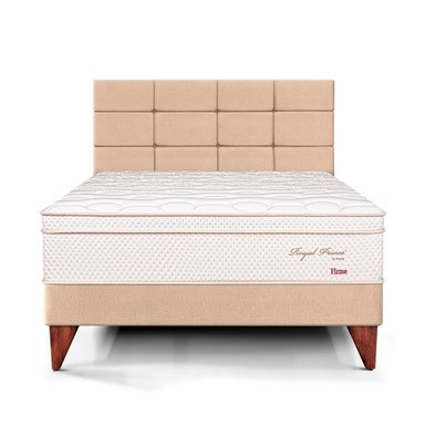 DORMITORIO EUROPEO PARAÍSO ROYAL PRINCE 2 PLAZAS + CABECERA BLOCKS CHAMPAGNE + 2 ALMOHADAS VISCOELÁSTICAS - 3