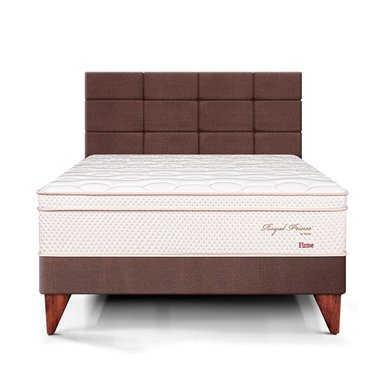 DORMITORIO EUROPEO PARAÍSO ROYAL PRINCE 2 PLAZAS + CABECERA BLOCKS CHOCOLATE + 2 ALMOHADAS VISCOELÁSTICAS - 3
