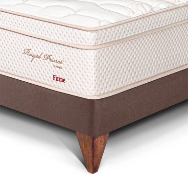 DORMITORIO EUROPEO PARAÍSO ROYAL PRINCE KING + CABECERA BLOCKS CHOCOLATE + 2 ALMOHADAS VISCOELÁSTICAS - 2