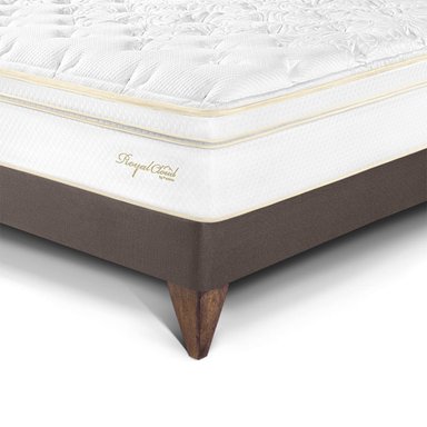 DORMITORIO EUROPEO PARAÍSO ROYAL CLOUD KING + CABECERA BLOCKS CHOCOLATE + 2 ALMOHADAS VISCOELÁSTICAS - 2
