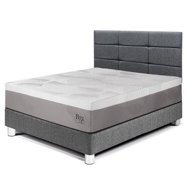 DORMITORIO PARAÍSO BALANZZE 1.5 PLAZAS ROYAL CABECERA BLOCKS GRIS + 1 ALMOHADA VISCOELÁSTICA - 1