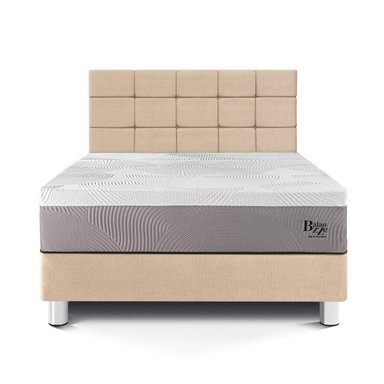 DORMITORIO PARAÍSO BALANZZE QUEEN ROYAL + CABECERA BLOCKS CHAMPAGNE + 2 ALMOHADAS VISCOELÁSTICAS - 3