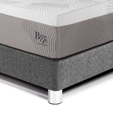 DORMITORIO PARAÍSO BALANZZE KING ROYAL + CABECERA BLOCKS GRIS + 2 ALMOHADAS VISCOELÁSTICAS - 2