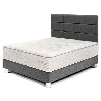 DORMITORIO PARAÍSO ROYAL CROWN 1.5 PLAZAS + CABECERA BLOCKS GRIS + 1 ALMOHADA VISCOELÁSTICA - 1