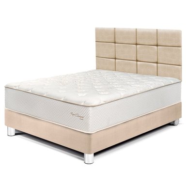 DORMITORIO PARAÍSO ROYAL CROWN 2 PLAZAS + CABECERA BLOCKS CHAMPAGNE + 2 ALMOHADAS VISCOELÁSTICAS - 1