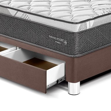 DORMITORIO PARAÍSO PARAÍSO POCKET STAR QUEEN POCKET STAR CAJONES + CABECERA LOFT CHOCOLATE - 2
