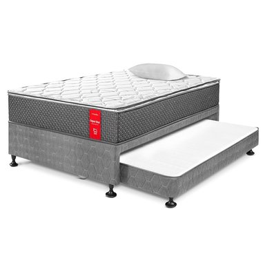 CAMA DIVÁN PARAÍSO SUPER STAR 1.5 PLAZAS GRIS - 1