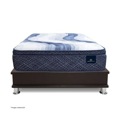 CAMA AMERICANA SERTA PERFECT SLEEPER CON CAJONES OPORTO CHARLOTTE SKY QUEEN - 2