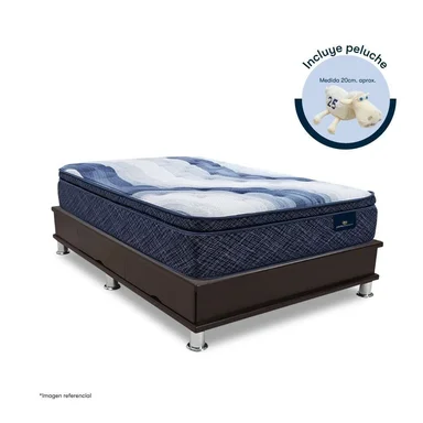 CAMA CON CAJONES SERTA CHARLOTTE SKY KING MARRÓN - 1