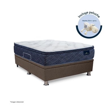 CAMA BOXET SERTA FINEZZA QUEEN MARRÓN - 1
