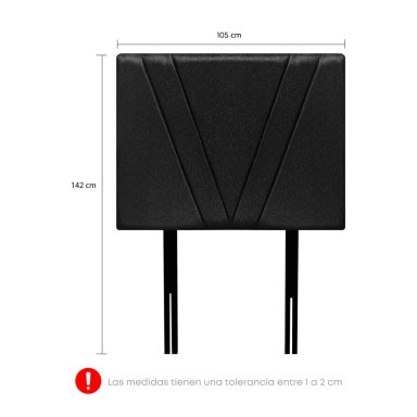 DORMITORIO BOXET RIZZOLI TARENTO 1.5 PLAZAS GRIS - 7