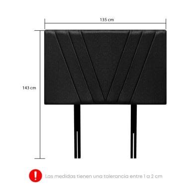 DORMITORIO RIZZOLI TARENTO 2 PLAZAS CON CAJONES GRIS - 7
