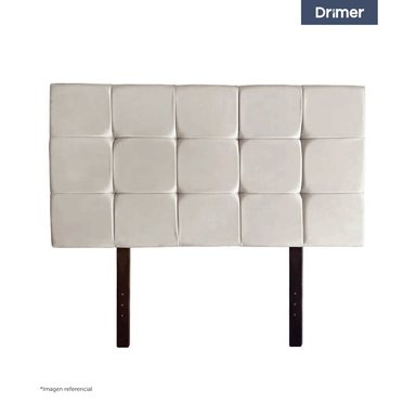 CABECERA DRIMER CUADROS QUEEN BEIGE - 1
