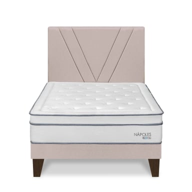 DORMITORIO EUROPEO RIZZOLI NAPOLES 1.5 PLAZAS BEIGE - 1