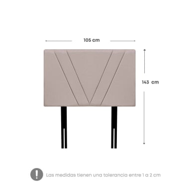 DORMITORIO EUROPEO RIZZOLI NAPOLES 1.5 PLAZAS BEIGE - 8
