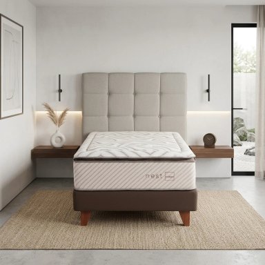 DORMITORIO EUROPEO ROSEN NEST 1.5 PLAZAS ISSEY NIEBLA - 1