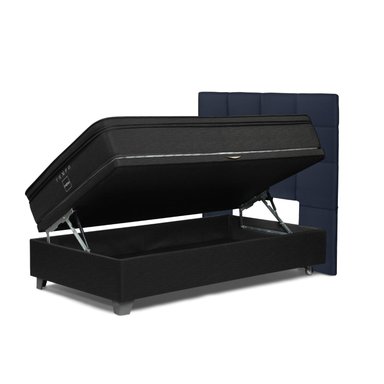 DORMITORIO BOXET ROSEN TEMPO 1.5 PLAZAS ISSEY AZUL - 1