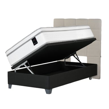 DORMITORIO BOXET ROSEN ART 4 1.5 PLAZAS ISSEY NIEBLA - 1