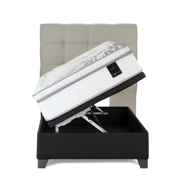 DORMITORIO BOXET ROSEN ART 4 1.5 PLAZAS ISSEY NIEBLA - 2