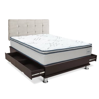 DORMITORIO DRIMER NEW OZONO QUEEN CON CAJONES CUADROS - 1