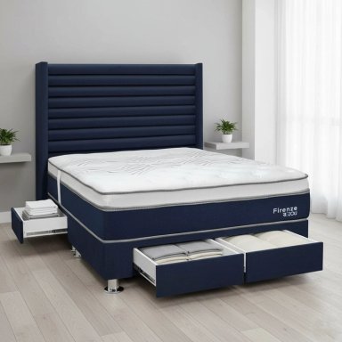DORMITORIO RIZZOLI FIRENZE KING CON CAJONES AZUL - 1