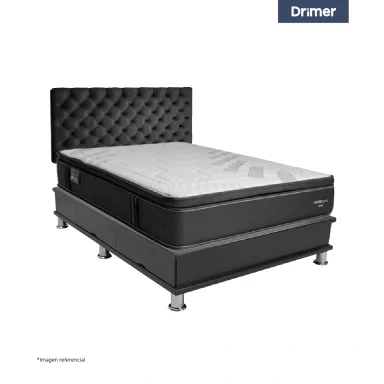 DORMITORIO CON CAJONES DRIMER CROMOPEDIC 1.5 PLAZAS CAPITONE - 1