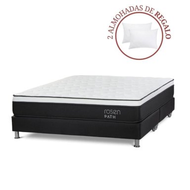 CAMA AMERICANA ROSEN PATH GRAFITO KING + 2 ALMOHADAS - 1