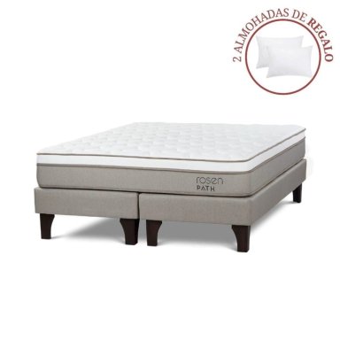 CAMA EUROPEA ROSEN PATH NIEBLA KING + 2 ALMOHADAS - 1