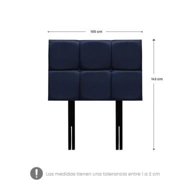 DORMITORIO EUROPEO RIZZOLI NAPOLES 1.5 PLAZAS CUADROS AZUL - 8