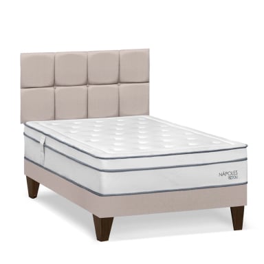 DORMITORIO EUROPEO RIZZOLI NAPOLES 2 PLAZAS CUADROS BEIGE - 2