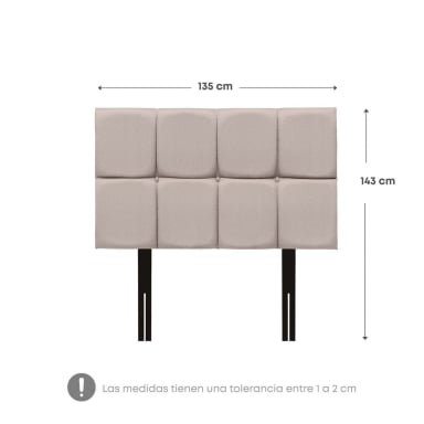 DORMITORIO EUROPEO RIZZOLI NAPOLES 2 PLAZAS CUADROS BEIGE - 8