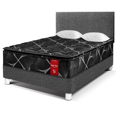 DORMITORIO AMERICANO PARAÍSO SUPER STAR NEGRO 2 PLAZAS NEGRO - 1