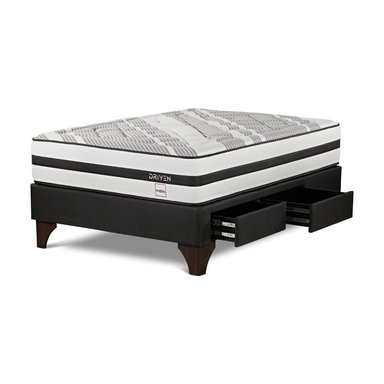 CAMA EUROPEA ROSEN CON CAJONES DRIVEN 2 PLAZAS - 1