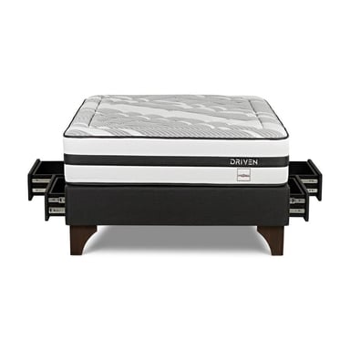 DORMITORIO EUROPEO ROSEN DRIVEN 2 PLAZAS CON CAJONES ISSEY NIEBLA - 4