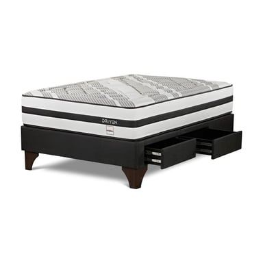 DORMITORIO EUROPEO ROSEN DRIVEN 2 PLAZAS CON CAJONES ISSEY NIEBLA - 6