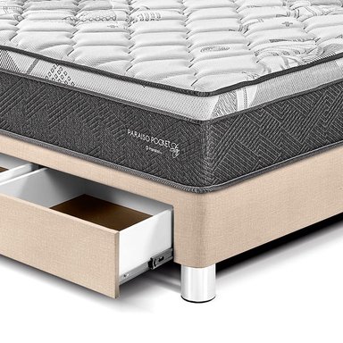 CAMA AMERICANA PARAÍSO CON CAJONES POCKET STAR KING CHAMPAGNE - 2