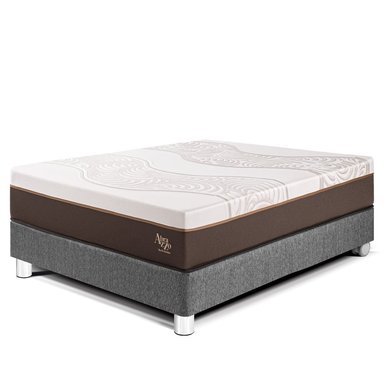 CAMA PARAÍSO ROYAL ABRAZZO 2 PLAZAS GRIS + 2 ALMOHADAS VISCOELÁSTICAS - 1