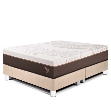 CAMA PARAÍSO ROYAL ABRAZZO QUEEN CHAMPAGNE + 2 ALMOHADAS VISCOELÁSTICAS - 1