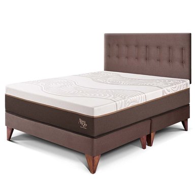 DORMITORIO EUROPEO PARAÍSO ROYAL ABRAZZO KING CHOCOLATE + 2 ALMOHADAS VISCOELÁSTICAS - 1