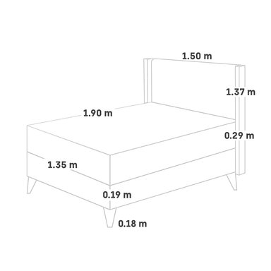 DORMITORIO EUROEPO PARAÍSO ROYAL ABRAZZO 2 PLAZAS EUROPEO CHOCOLATE + CABECERA GOLD + 2 ALMOHADAS VISCOELÁSTICAS - 5
