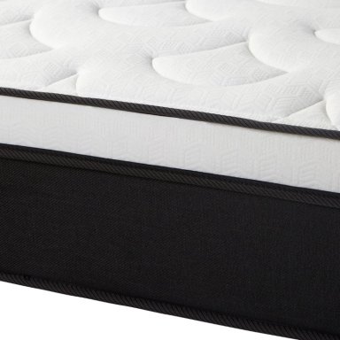 CAMA EUROPEA ROSEN CON CAJONES PATH GRAFITO QUEEN + 2 ALMOHADAS - 4