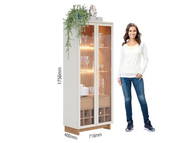 VITRINA RIPLEY HOME GUANABARA 2 REPISAS OFF WHITE - 6