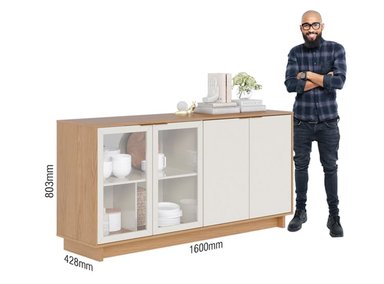 APARADOR RIPLEY HOME 1 REPISA VITORIA OFF WHITE - 5
