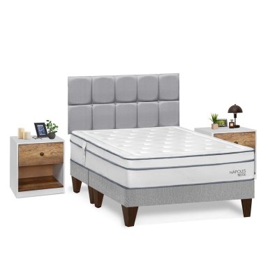 DORMITORIO EUROPEO RIZZOLI NAPOLES QUEEN + VELADOR MUNDIAL - 2