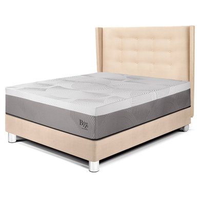DORMITORIO PARAÍSO ROYAL BALANZZE 1.5 PLAZAS + CABECERA GOLD CHAMPAGNE + 1 ALMOHADA VISCOELÁSTICA - 1