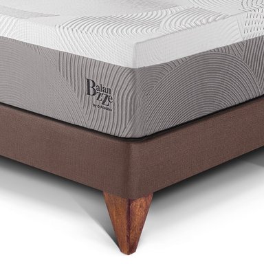 DORMITORIO EUROPEO PARAÍSO ROYAL BALANZZE 1.5 PLAZAS + CABECERA GOLD CHOCOLATE + 1 ALMOHADA VISCOELÁSTICA - 2