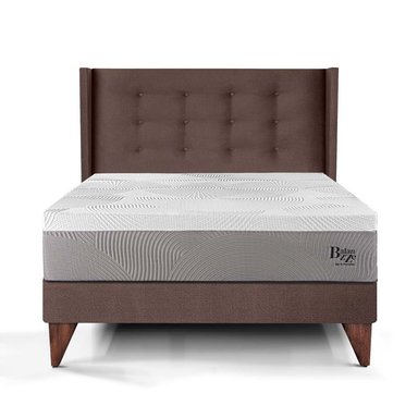DORMITORIO EUROPEO PARAÍSO ROYAL BALANZZE 1.5 PLAZAS + CABECERA GOLD CHOCOLATE + 1 ALMOHADA VISCOELÁSTICA - 3